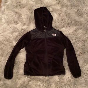 North face fuzzy zip up